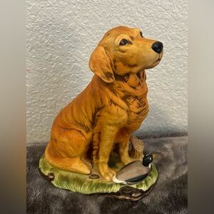 Golden Retriever & Duck Dave Grossman Designs Dog Figurine Statue 1981